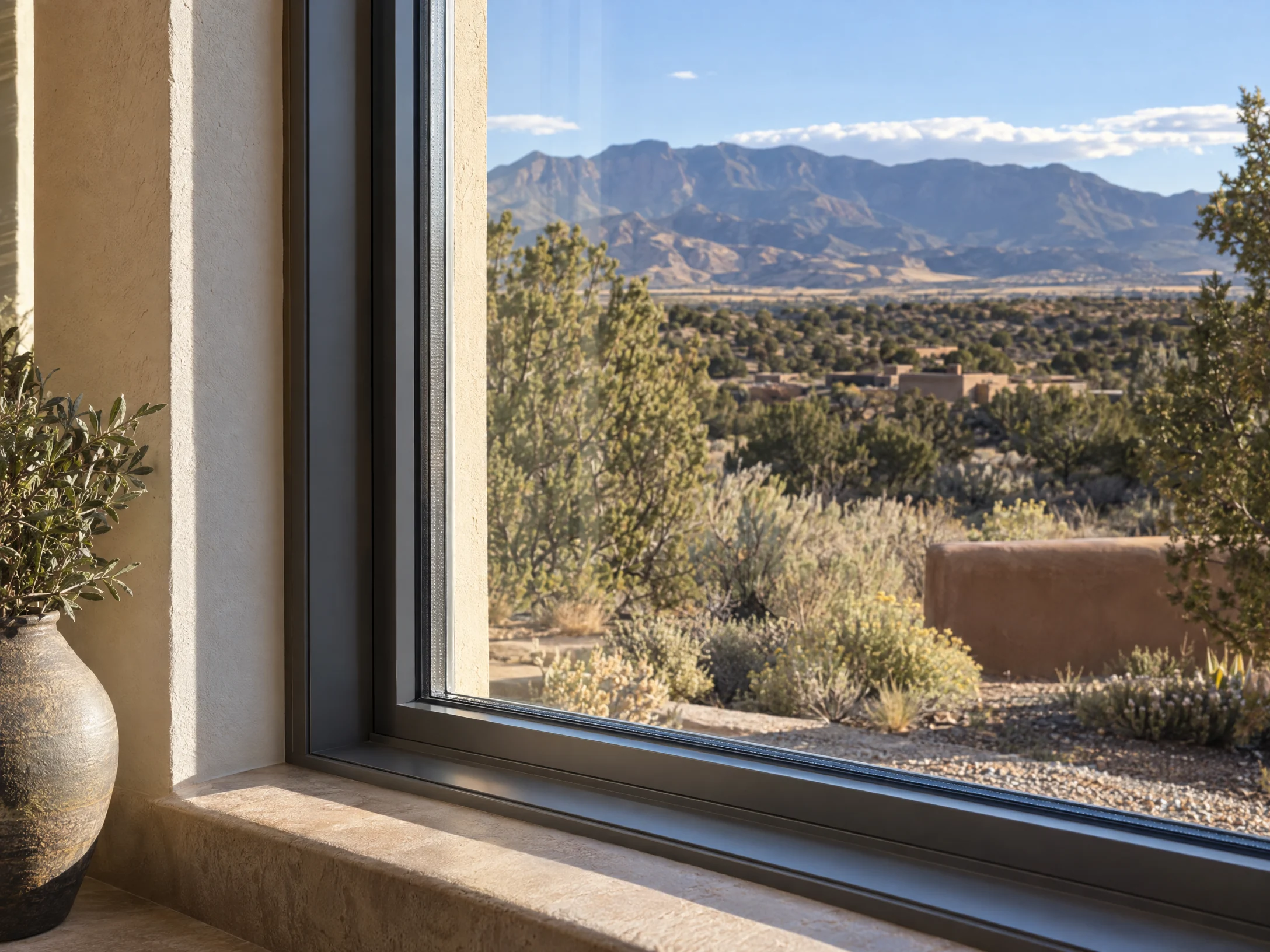 Illustrative New Mexico setting for energy-efficient windows