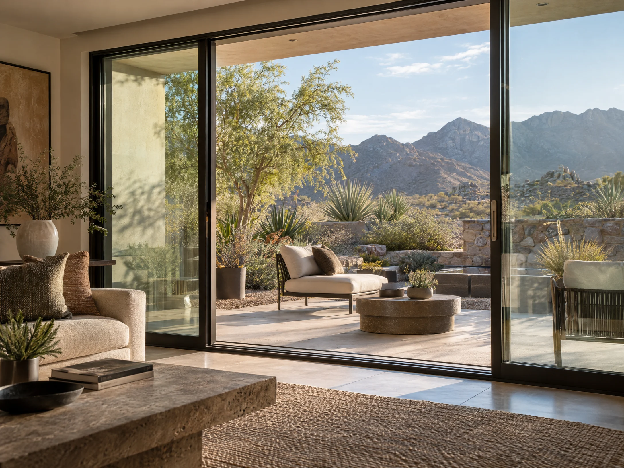 Illustrative New Mexico setting for patio & sliding doors
